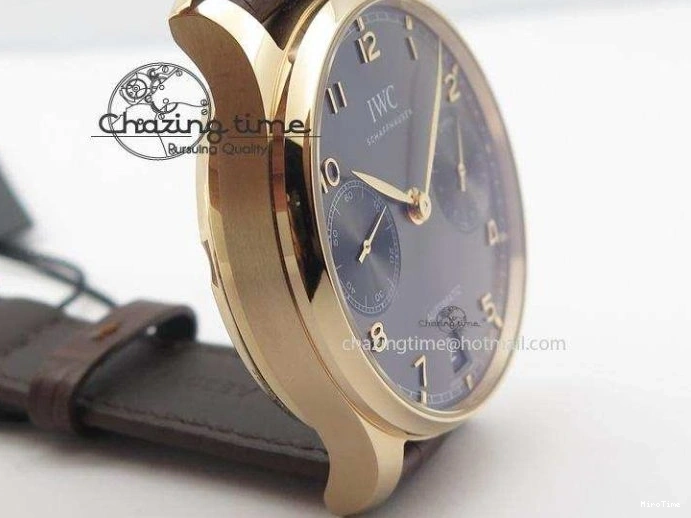 MIROTIME 0204 Unisex Portuguese Real PR RG IW500702 ZF 1:1 Best Edition On Brown Leather Strap A52010 V 7303